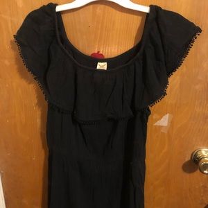 Black off the shoulder cotton dress